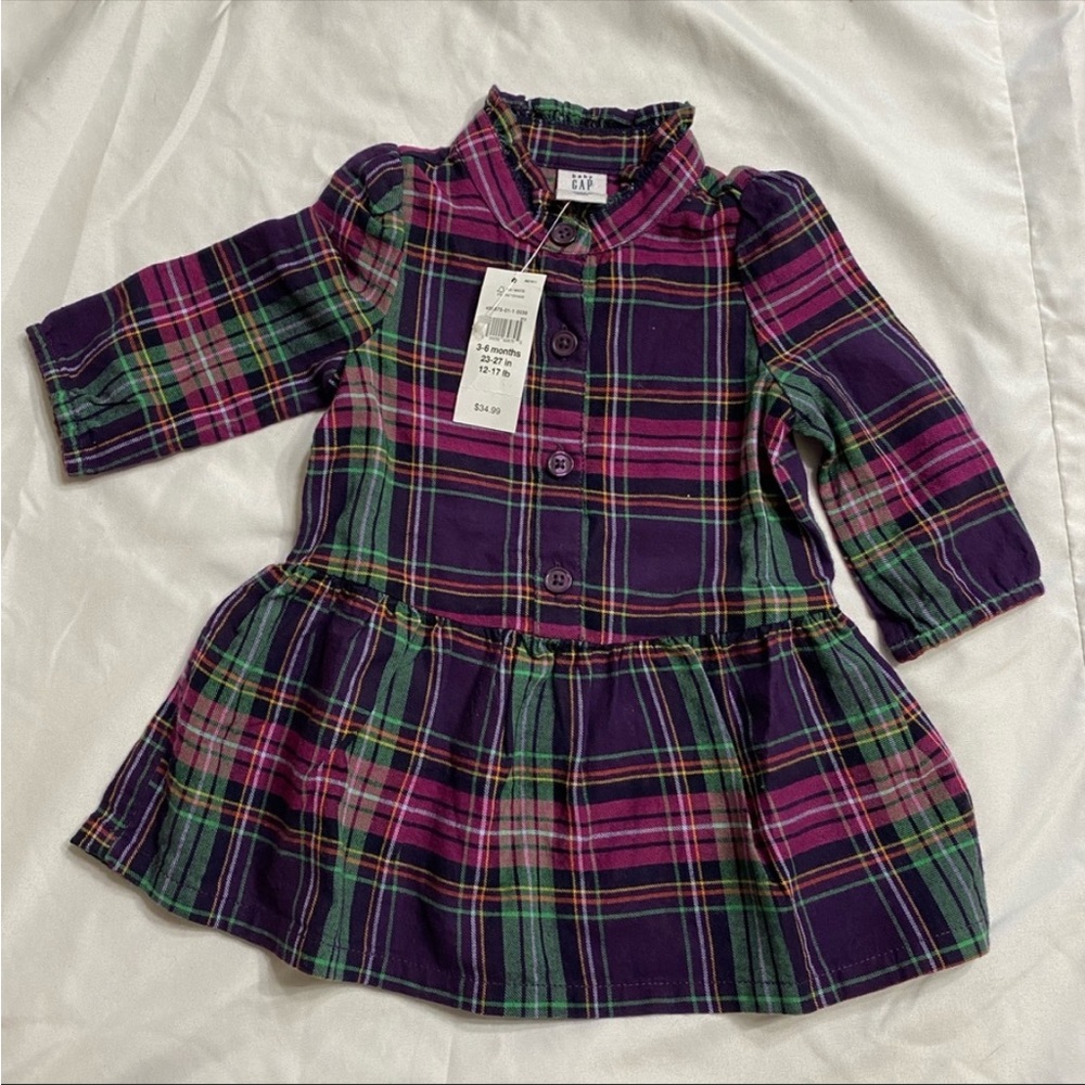 NWT GAP Baby Plaid Mockneck Dress